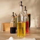 Conjunto 3 Garrafas De Vidro Para Azeite Vinagre Com Bico Dos