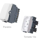 Conjunto 3 Interruptor Paralelo + Tomada 10a Margirius B3