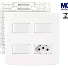 Conjunto 3 Interruptor Paralelo + Tomada 20a Margirius B3