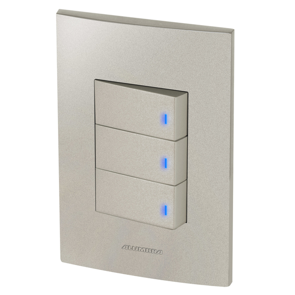 Conjunto 3 Interruptores Led - Inova Titanium - Att33