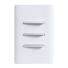 Conjunto 3 Interruptores Paralelos 4x2 Branca Dicompel