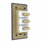 Conjunto 3 Interruptores Paralelos Cromados 4x2 Dicompel
