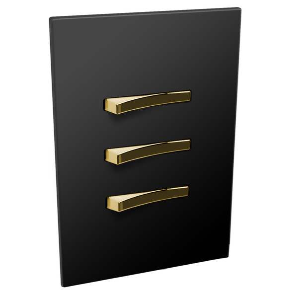 Conjunto 3 Interruptores Paralelos - Jnx Legacy C - Preto Fos