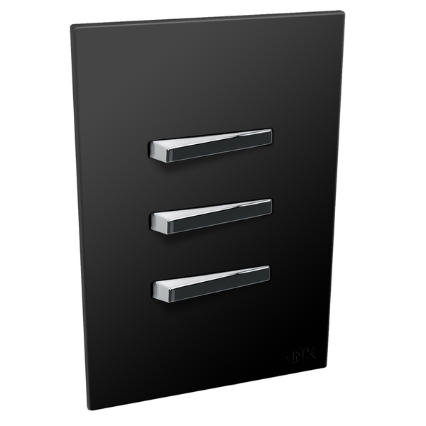 Conjunto 3 Interruptores Paralelos - Jnx Legacy R - Preto Fos