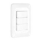 Conjunto 3 Interruptores Simples Branco Pial Pop Legrand
