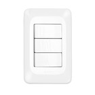 Conjunto 3 Interruptores Simples Branco Pial Pop Legrand