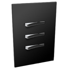 Conjunto 3 Interruptores Simples - Jnx Legacy C - Preto Fosco