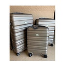 Conjunto 3 Malas Viagem Rígida Champagne C/ Rodas Duplas 360º