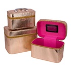Conjunto 3 Maleta Para Cosmeticos E Biju Necessaire - Rosê Go
