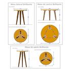 Conjunto 3 Mesas Centro E Laterais Sala Estar Pes Madeira