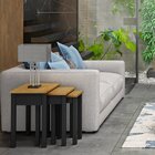 Conjunto 3 Mesas De Apoio Madri Finestra Carvalho/preto