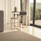 Conjunto 3 Mesas Laterais Em Ferro Rose Gold E Tampo Em Mdf B