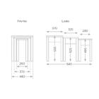 Conjunto 3 Mesas Madri - Madeira Maciça  Finestra - Carvalho/