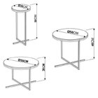 Conjunto 3 Mesas Redondas Volpi Industrial Artesano