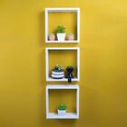 Conjunto 3 Nichos Decorativos 30x30 Branco Para Sala Quarto