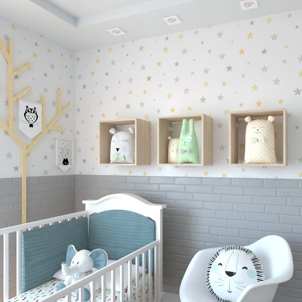Conjunto 3 Nichos Para Quarto Infantil  Geneve