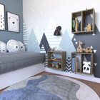 Conjunto 3 Nichos Prateleira Para Quarto Infantil  Carvalho M