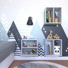 Conjunto 3 Nichos Prateleira Para Quarto Infantil  Cinza Cris