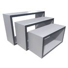 Conjunto 3 Nichos Retangular Decorativos Parede - Cinza