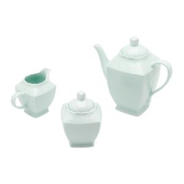 Conjunto 3 Pçs P/ Café De Porcelana Heart Verde Lyor