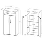 Conjunto 3 Peças 1 Mesa Em L Tamburato 1 Armário Alto 1 Balcã