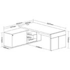 Conjunto 3 Peças 1 Mesa Em L Tamburato 1 Armário Alto 1 Balcã