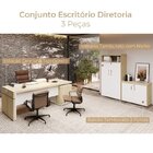 Conjunto 3 Peças 1 Mesa Em L Tamburato 1 Armário Alto 1 Balcã