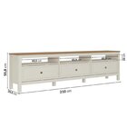 Conjunto 3 Peças 1 Rack 210cm, 1 Armário E 1 Balcão Madeira M