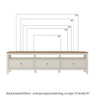 Conjunto 3 Peças 1 Rack 210cm, 1 Armário E 1 Balcão Madeira M