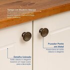 Conjunto 3 Peças Armários Multiuso Com Tampo E Pés Em Madeira