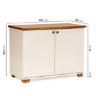 Conjunto 3 Peças Armários Multiuso Com Tampo E Pés Em Madeira