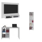 Conjunto 3 Peças Com 1 Escrivaninha, 1 Painel Para Tv E 1 Est