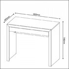 Conjunto 3 Peças Com Escrivaninha 1 Gaveta, Estante Livreiro