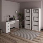 Conjunto 3 Peças Com Escrivaninha 3 Gavetas E 2 Estantes Livr