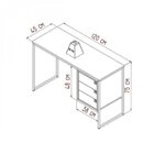 Conjunto 3 Peças Com Escrivaninha 3 Gavetas, Prateleira Aérea