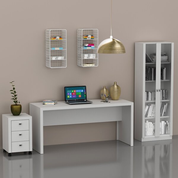 Conjunto 3 Peças Com Escrivaninha, Armário E Gaveteiro Espres