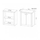 Conjunto 3 Peças Com Escrivaninha, Armário Multiuso Baixo E E