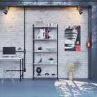 Conjunto 3 Peças Com Escrivaninha E 2 Estantes Industriais Ac