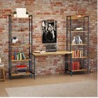 Conjunto 3 Peças Com Escrivaninha E 2 Estantes Industriais Ac