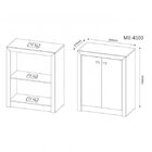 Conjunto 3 Peças Com Escrivaninha Me4135, Estante Me4104 E Ba