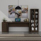 Conjunto 3 Peças Com Mesa Para Escritório, Armário 2 Portas E
