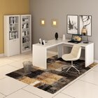 Conjunto 3 Peças Com Mesa Para Escritório Em L, Estante Livre