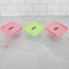 Conjunto 3 Potes De Plástico Com Tampa 0,6l Plasvale Para Lan