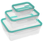 Conjunto 3 Potes Herméticos De Plástico Com Travas 300ml 1,24