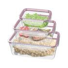 Conjunto 3 Potes Plásticos Hermético Freshy 330ml 1,24l 2,5l