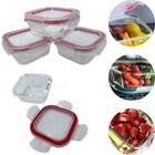 Conjunto 3 Potes Vidro Tampa Hermética 170 Ml Formato Quadrado