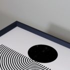 Conjunto 3 Quadros Com Moldura Linhas E Círculos