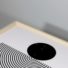 Conjunto 3 Quadros Com Moldura Linhas E Círculos