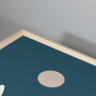 Conjunto 3 Quadros Com Moldura Montanhas Abstratas