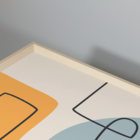 Conjunto 3 Quadros Com Moldura Rosto Abstrato